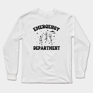 Er Nurse Halloween Spooky Emergency Department Long Sleeve T-Shirt